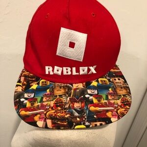 NWOT Roblox Red Cap with Colorful Brim